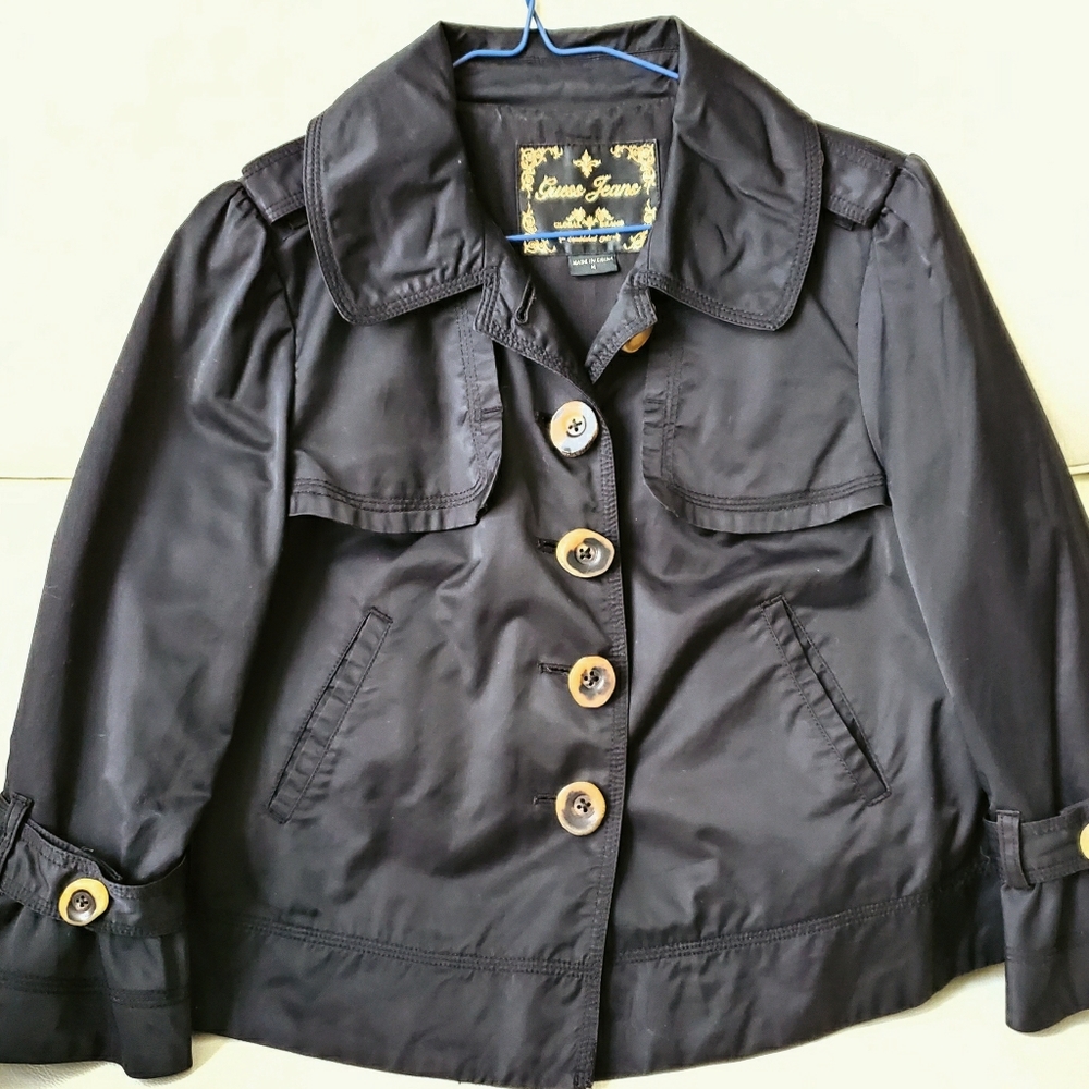2/40$ Black Guess short satin jacket 3/4 sleeves